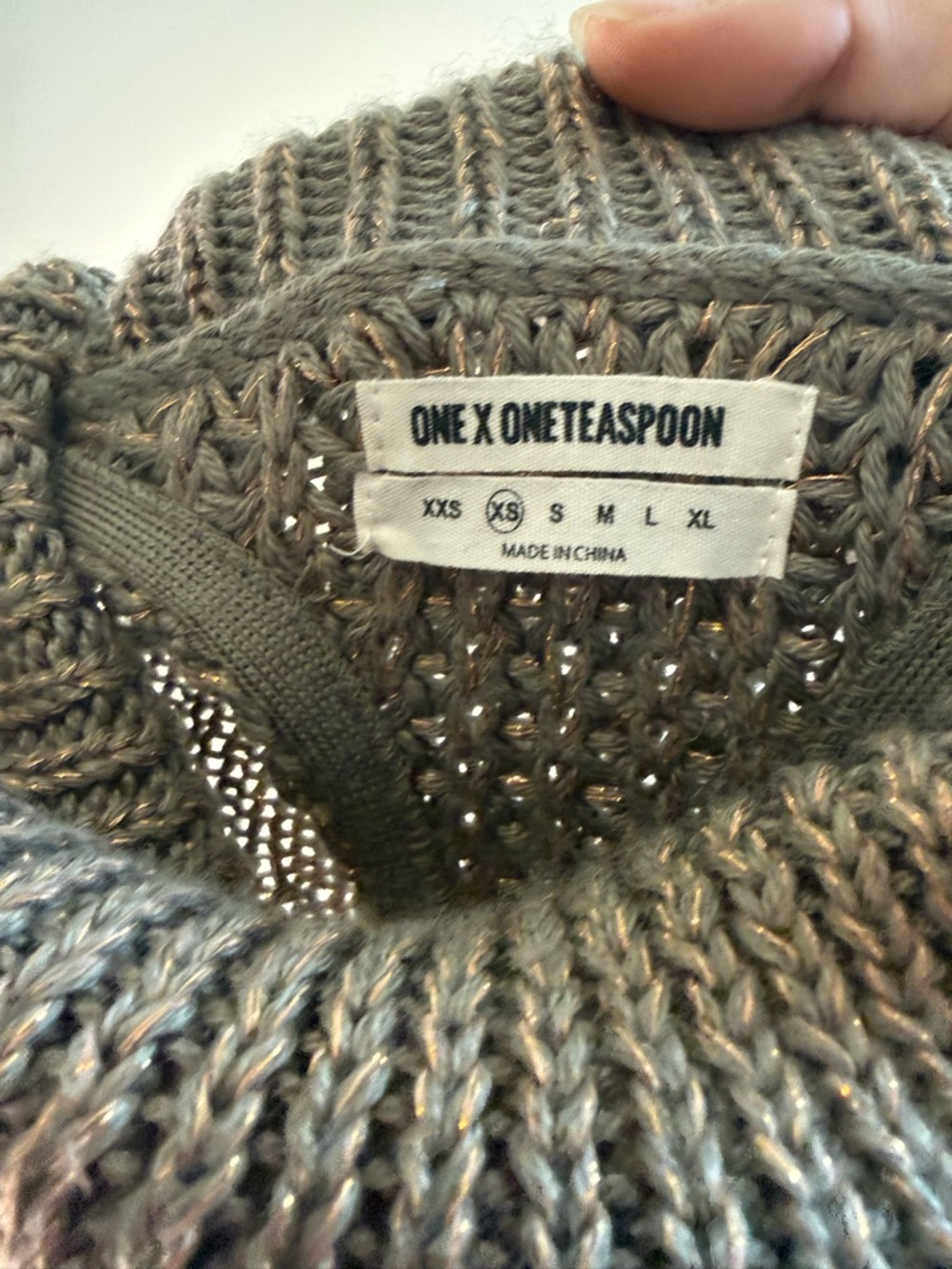 One Teaspoon Sleeveless Cowl Neck Knit Sweater Tank - Taupe - Picture 4 of 4